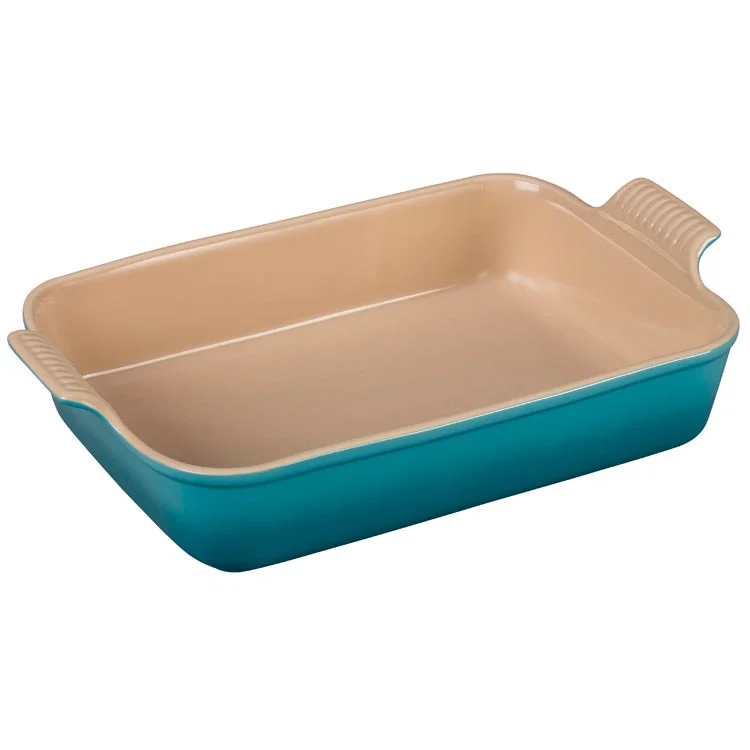 Heritage 4-Quart Stoneware Rectangular Dish - Caribbean