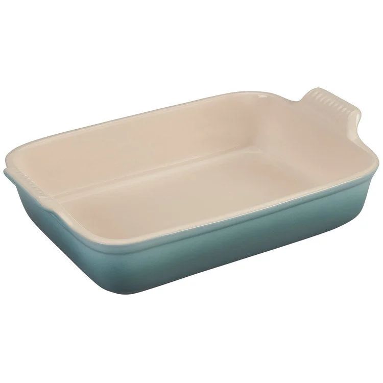 Heritage 4-Quart Stoneware Rectangular Dish - Sea Salt