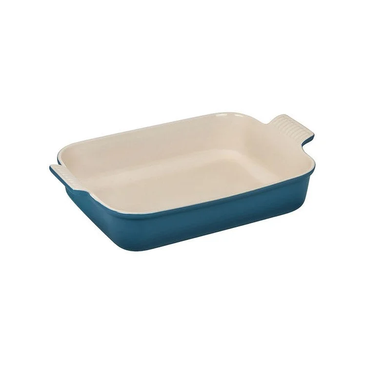 Heritage 4-Quart Stoneware Rectangular Dish - Deep Teal