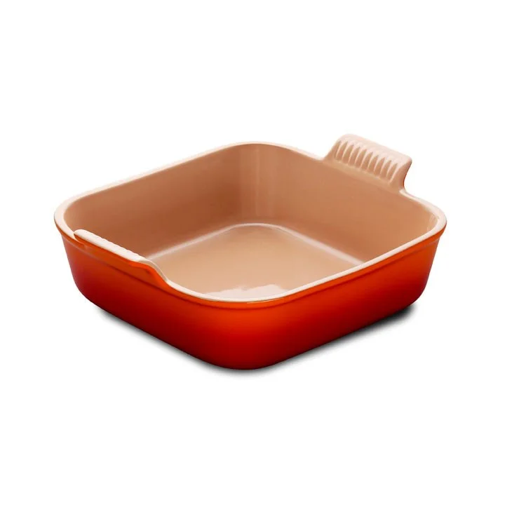 Heritage 3-Quart Stoneware Square Dish - Flame