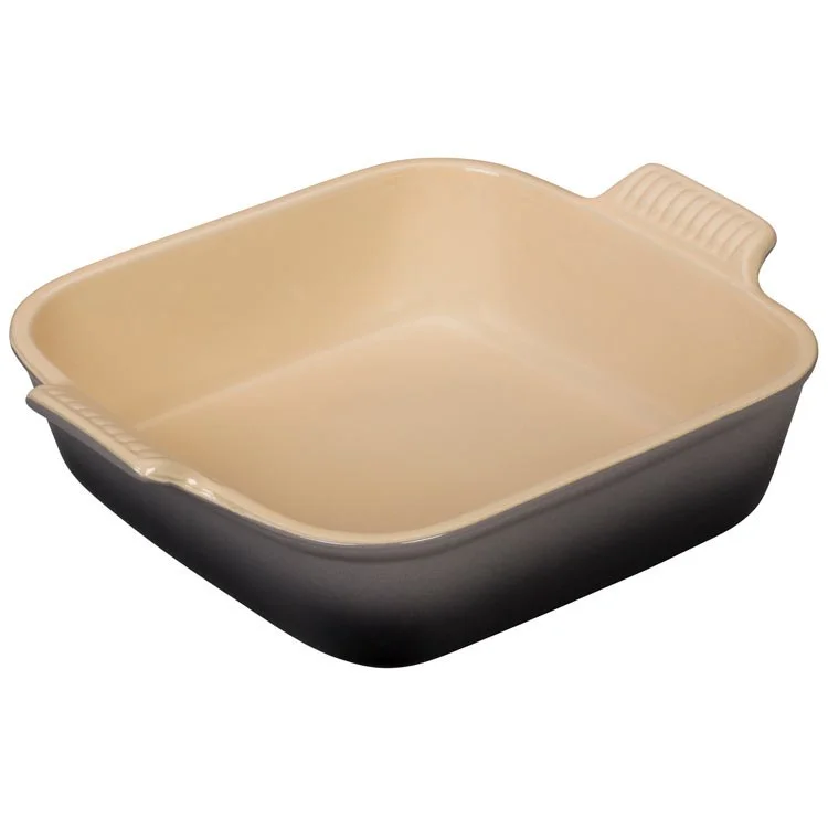 Heritage 3-Quart Stoneware Square Dish - Oyster