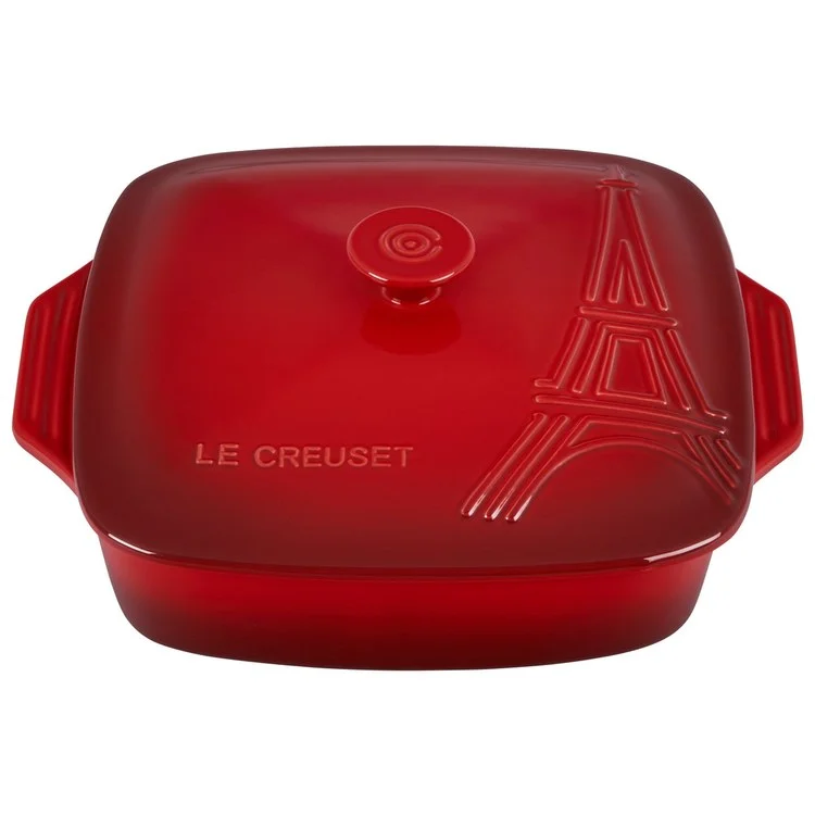 Eiffel Tower Collection Signature 2.75-Quart [9.5"] Covered Square Casserole - Cerise