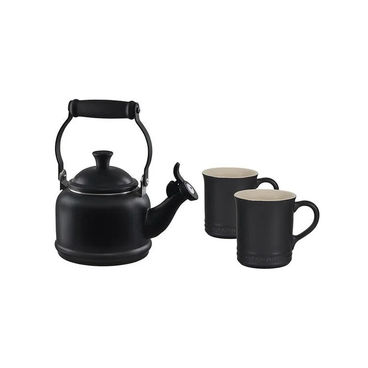 Demi Kettle and 2 Mugs Set - Licorice