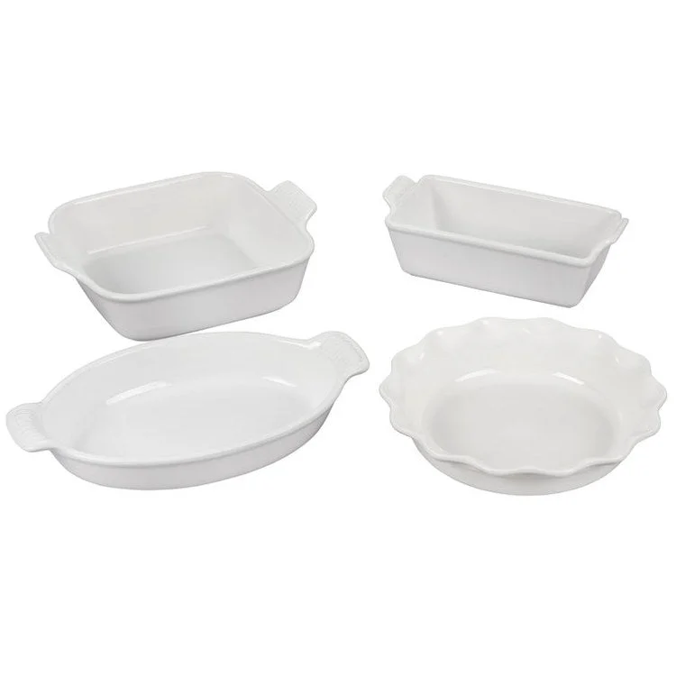 Heritage Four-Piece Bakeware Essentials Set - White