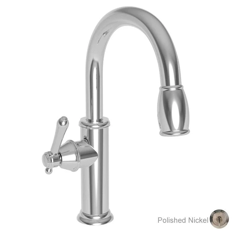 Chesterfield Single Handle Pull Down Bar/Prep Faucet