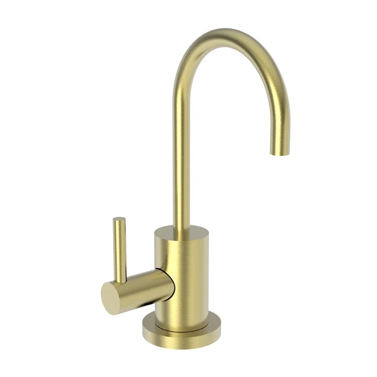 Hot Water Dispenser East Linear 1 Lever Gooseneck Satin Brass PVD