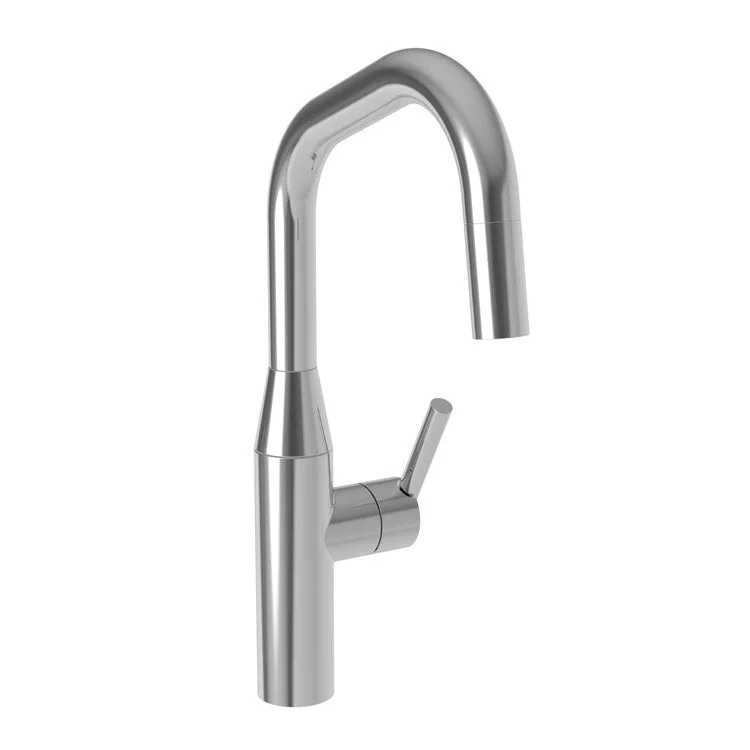 Kitchen Faucet East Square 1 Lever Midnight Chrome Pull Down Spout Height 10-1/3 Inch 1.8 Gallons per Minute