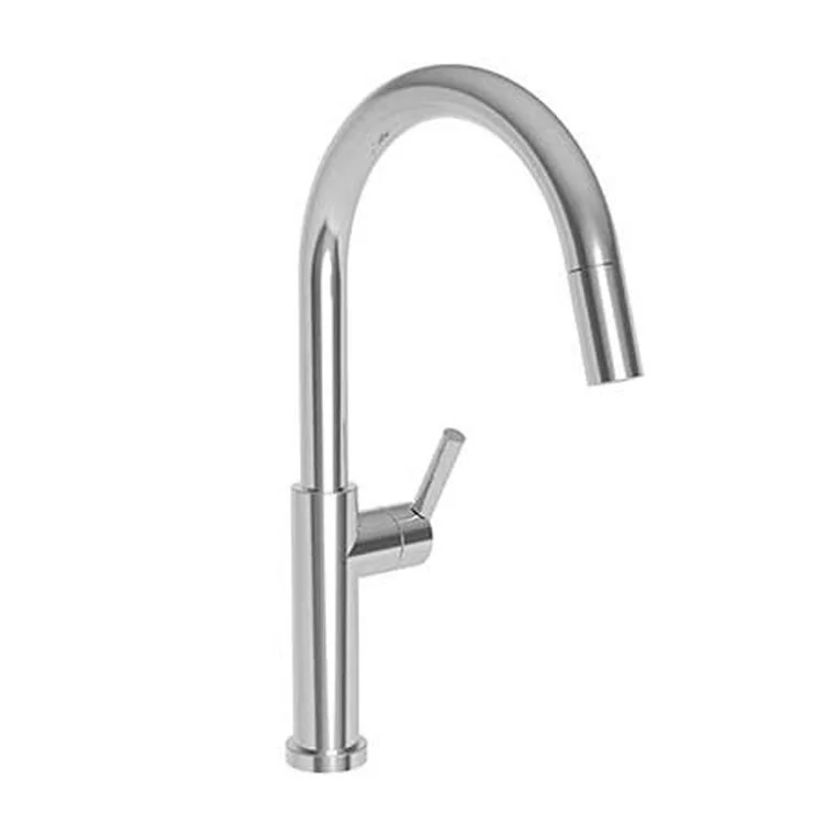 Kitchen Faucet East Linear 1 Lever ADA English Bronze Pull Down Spout Height 10 Inch 1.8 Gallons per Minute