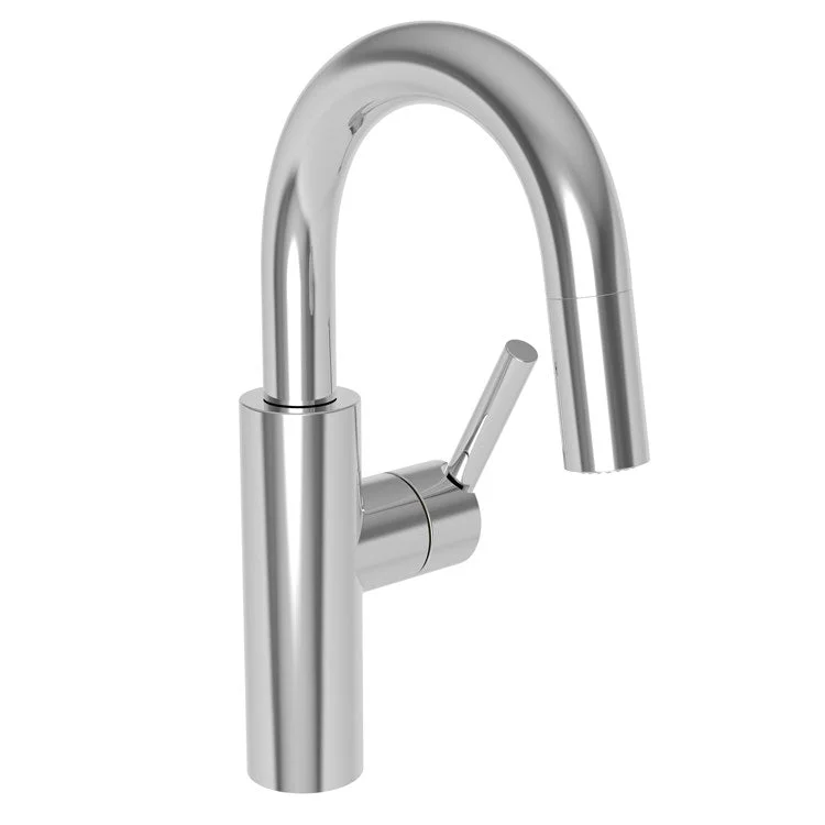 Bar Faucet East Linear 1 Lever ADA Satin Bronze PVD Pull-Down Swivel Brass Spout Height 7-1/2 Inch 1.8 Gallons per Minute