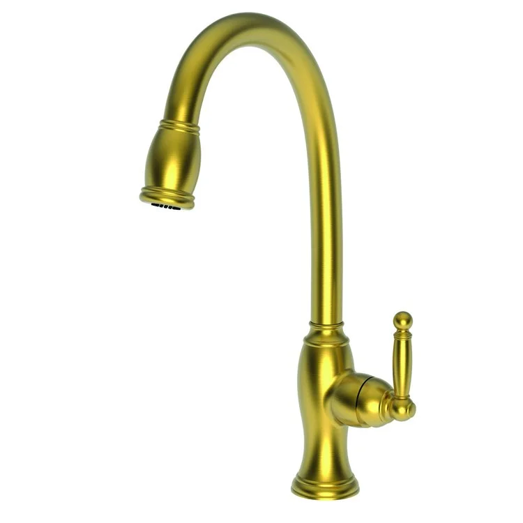 Kitchen Faucet Nadya 1 Lever ADA Satin Brass PVD Pull Down Spout Height 11-3/4 Inch 1.8 Gallons per Minute