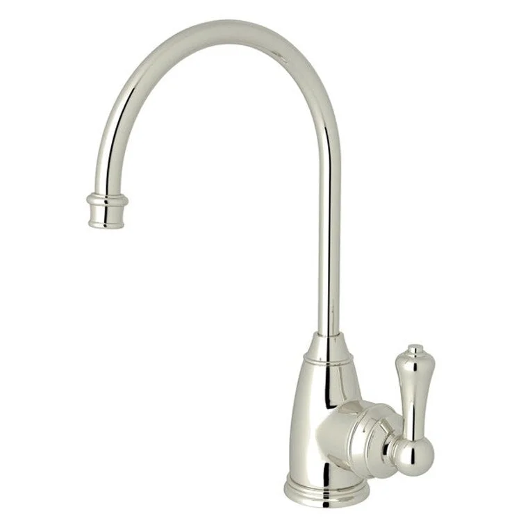 Hot Water Dispenser Georgian Era 1 Lever C-Spout Polished Nickel 6-1/2 Inch 0.5 Gallon per Minute