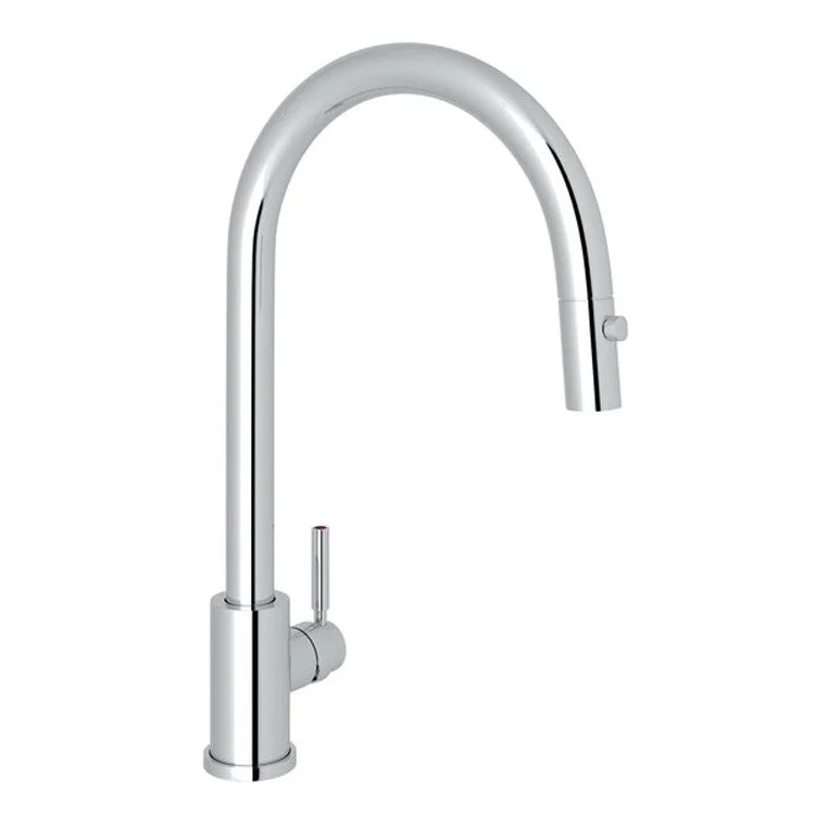 Kitchen Faucet Holborn 1 Lever Polished Chrome Dual Spray Pull Down C-Spout 1.75 Gallons per Minute