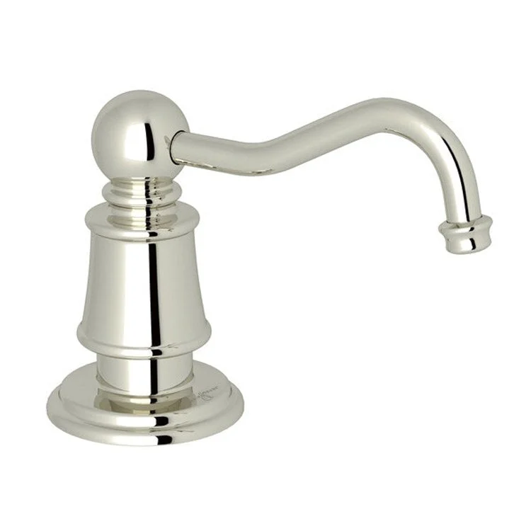 Soap Dispenser Georgian Era Polished Nickel Deck Mount Brass 16 Fluid Ounce