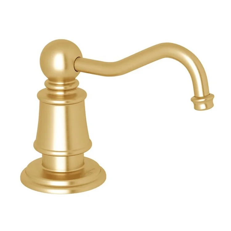 Soap Dispenser Georgian Era Satin English Gold Deck Mount Brass 16 Fluid Ounce