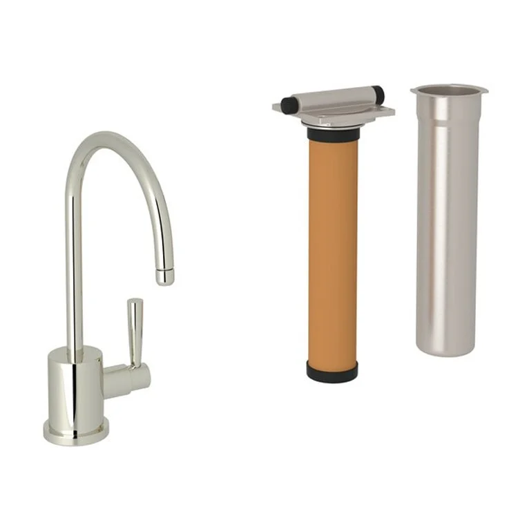 Filter Faucet Holborn Contemporary 1 Lever Polished Nickel 0.5 Gallons per Minute