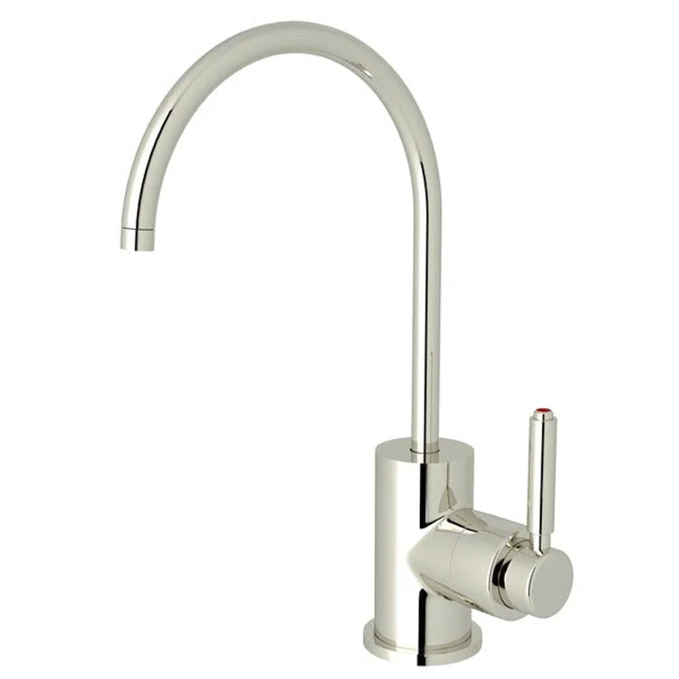 Hot Water Dispenser Lux 1 Lever C-Spout Polished Nickel 0.5 Gallons per Minute