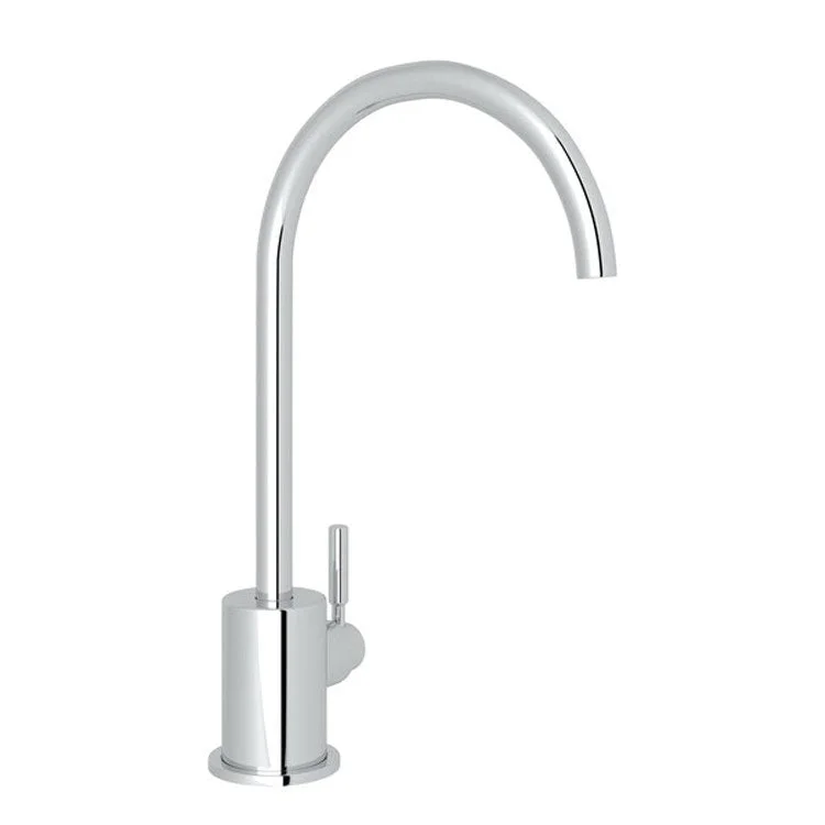 Filter Faucet Lux 1 Lever Polished Chrome C-Spout 1 Hole Stainless Steel 7-1/2 Inch