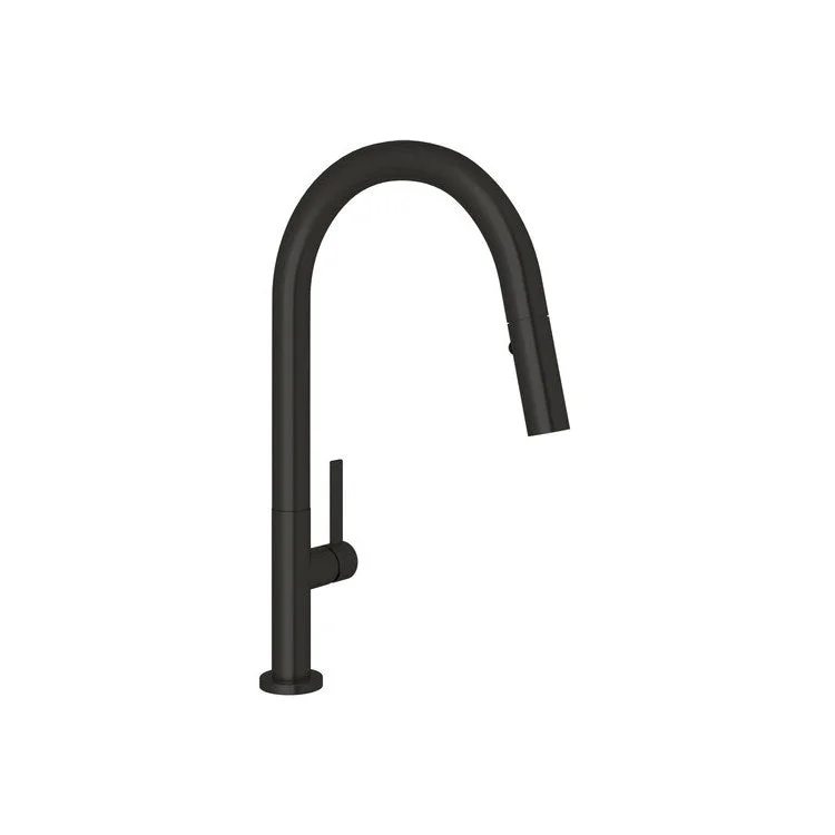 Kitchen Faucet Lux Pull Down 1 Metal Lever Matte Black 8-9/32 Inch 1.8 Gallons per Minute