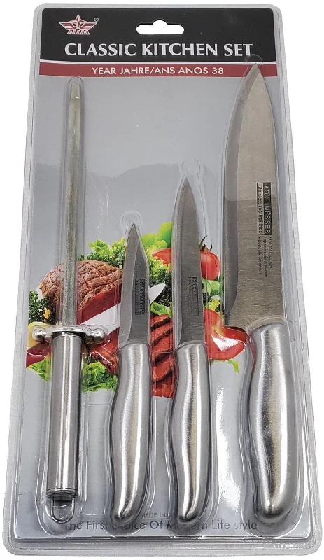 SS Knife 4 Pcs - Classic Kitchen Set