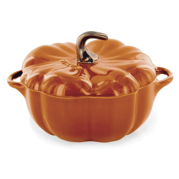 24 oz Ceramic Pumpkin Cocotte - Burnt Orange