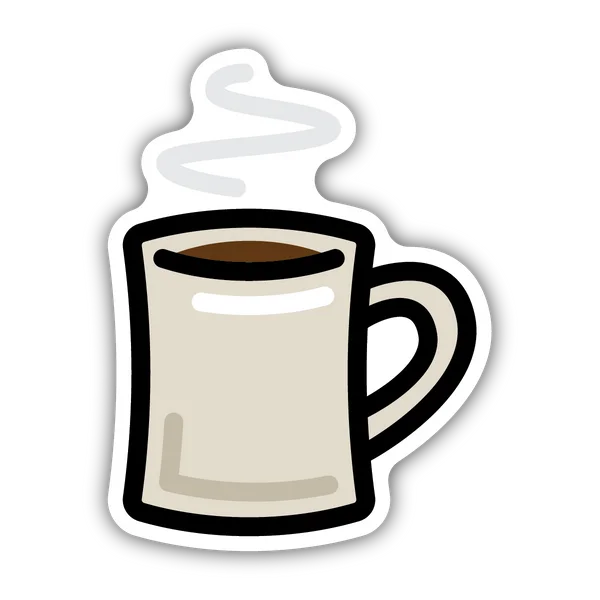 Stickers Northwest - Hot Coffee Mug Sticker