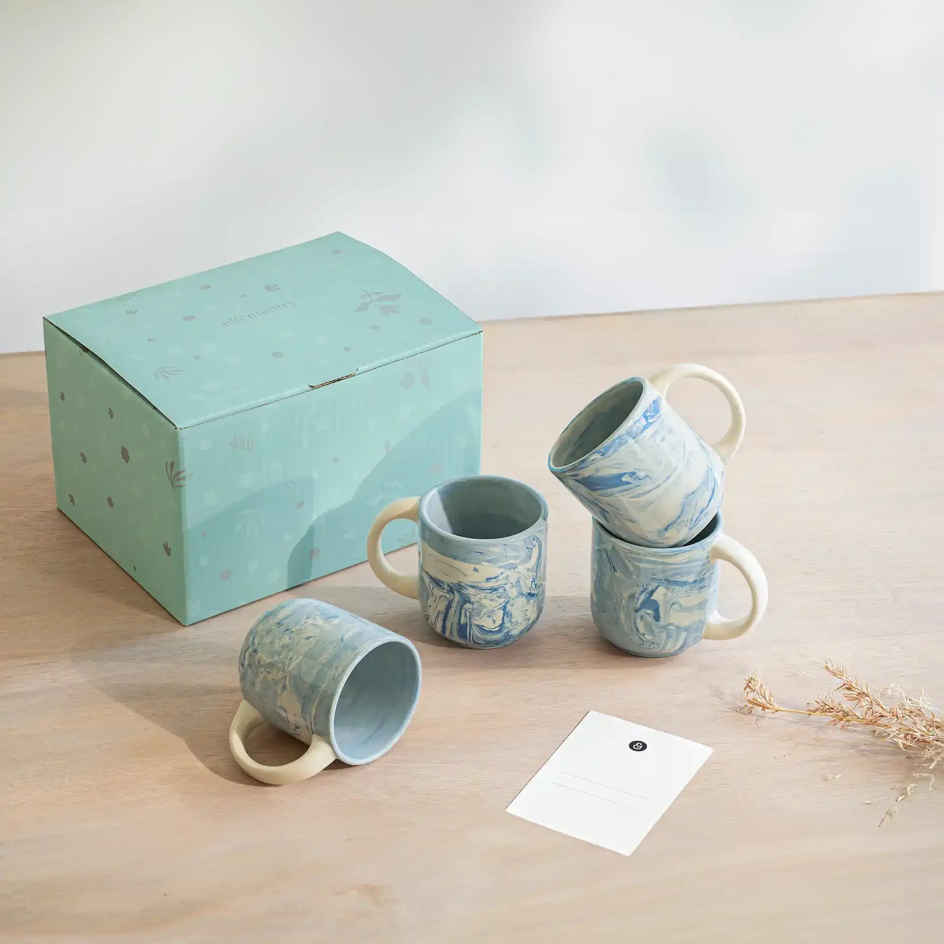 The Earth Ceramic Coffee Mug Set of Four