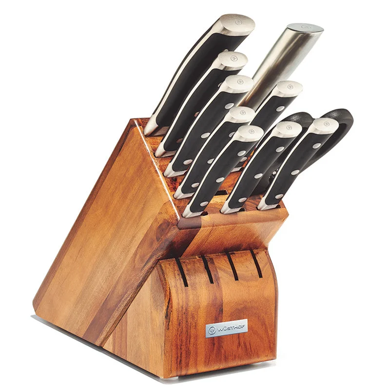 Wusthof Classic IKON 11 Piece Acacia Knife Block Set